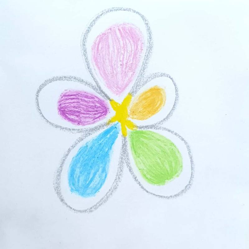 White Base Flower 흰색 바탕 꽃 / 일러스트 그림 드로잉 / 꽃 그리기