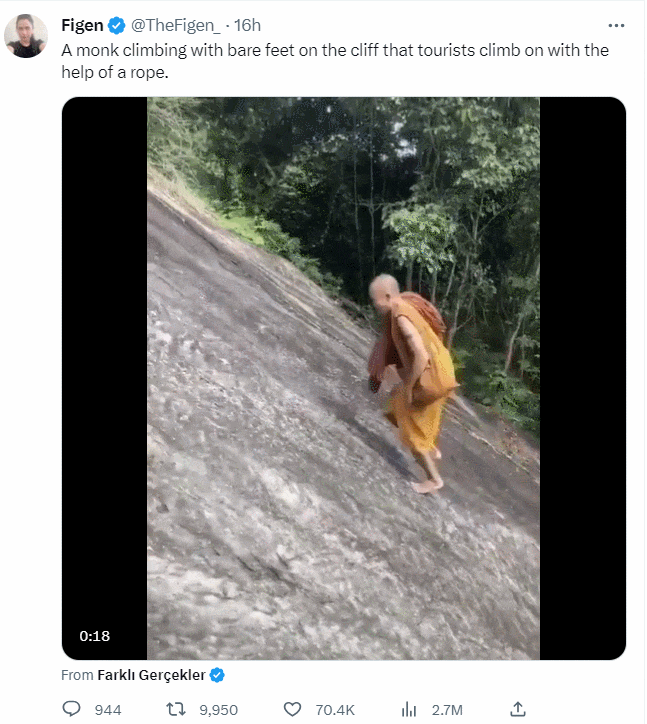 승려의 등판 능력 ㅣ 바이든의 엉거주춤 VIDEO:A monk climbing with bare feet on the cliff ㅣ Biden seems confused in Europe