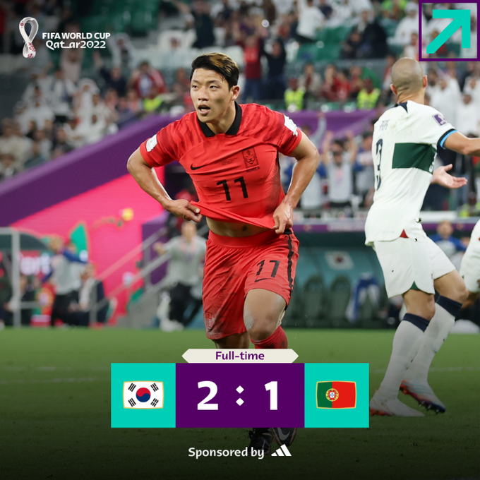 카타르월드컵 H조 5경기 대한민국 vs 포르투갈 움짤 결과