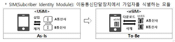 스마트폰 이심(eSIM)도입방안 마련_과학기술정보통신부