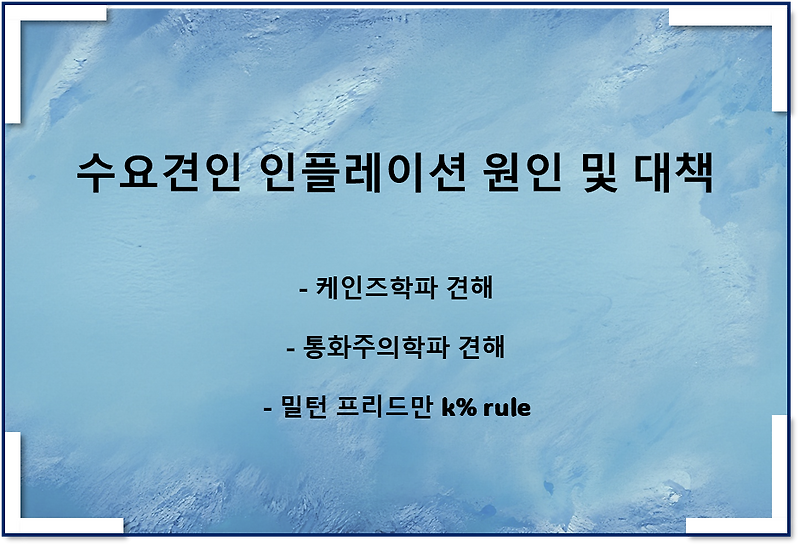 수요견인 인플레이션 원인 및 대책(밀턴 프리드먼 k% rule)