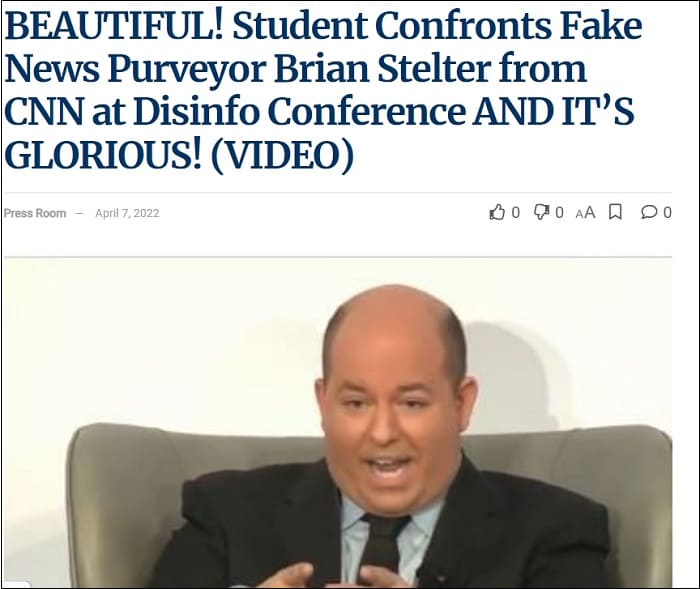 하나의 어젠다로 움직이는 미국의 가짜 언론...미 국민들 폭발했다! VIDEO: BEAUTIFUL! Student Confronts Fake News Purveyor Brian Stelter from CNN