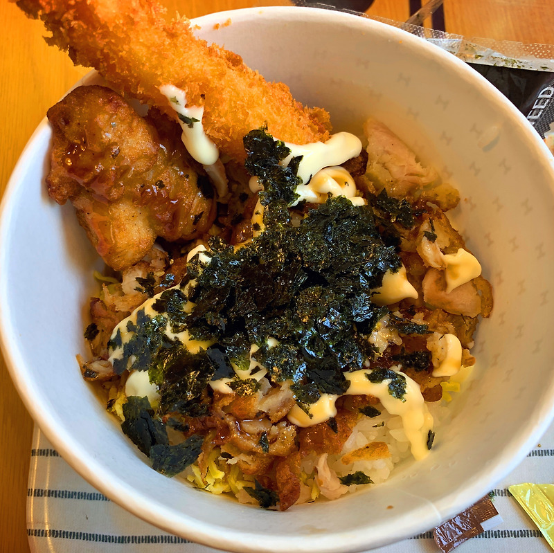 한솥도시락 메뉴와 치킨마요 에비동 만들어먹기