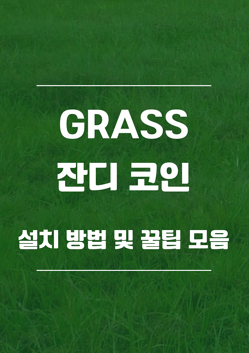 [무료 채굴] GRASS 잔디 코인 채굴 방법 및 꿀팁 대방출 !!!