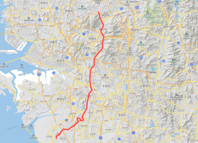 [직행] 8155 버스 노선, 시간표 : 화성, 사당역, 향남환승터미널,향남환승터미널, 가톨릭대학교, 장안대학교