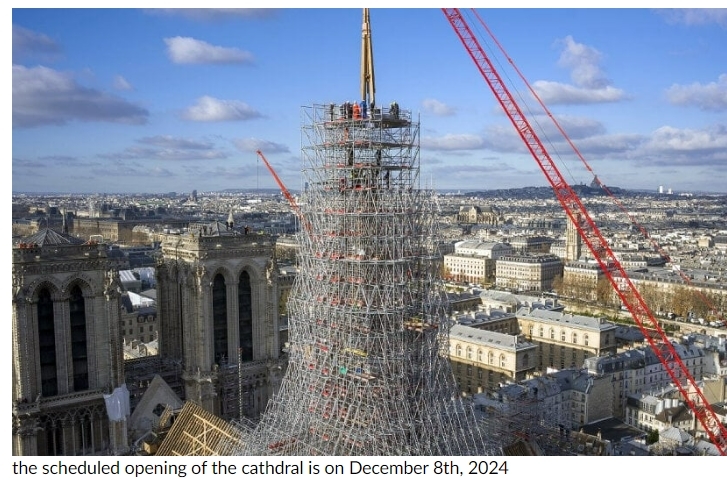 [건설현장 르포] 화재 소실 '노트르담 대성당' 첨탑 설치...재개관 2024년 말에 VIDEO: Notre-dame’s spire is finally installed, one year before the cathedral’s scheduled opening