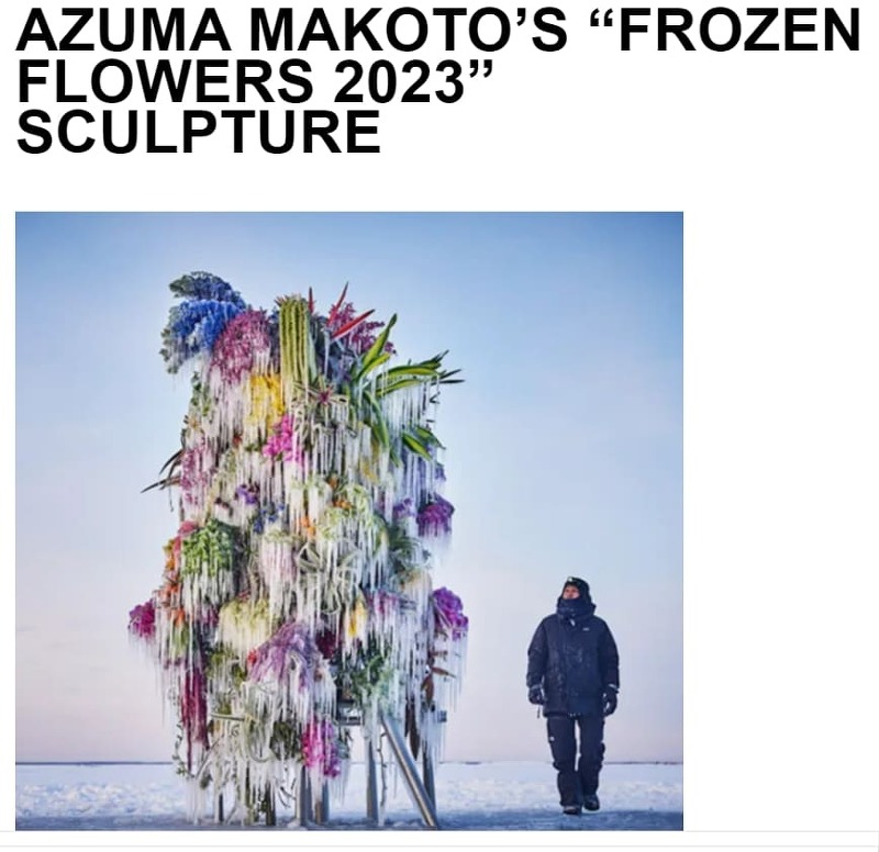 아즈마 마카모토의 홋카이도 '겨울 꽃 2023' Azuma makoto freezes vibrant bouquets of flowers