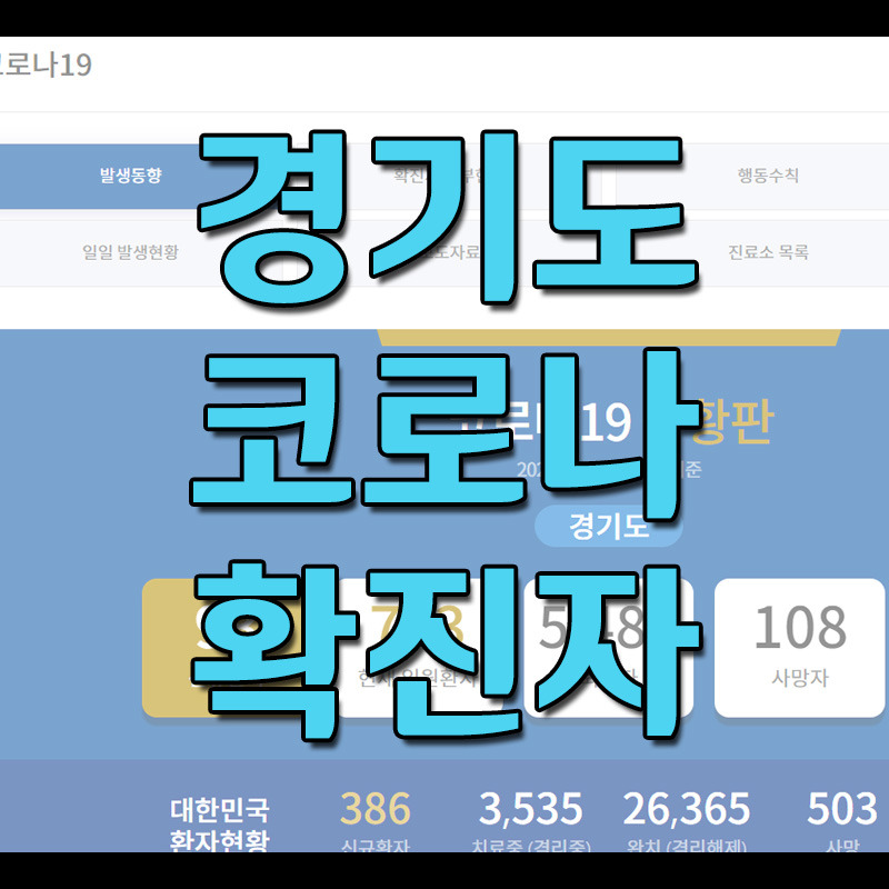 경기도 코로나 확진자 현황