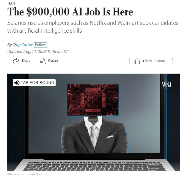 이제 OO 직업이 대세...연봉 급증 추세 The $900,000 AI Job Is Here