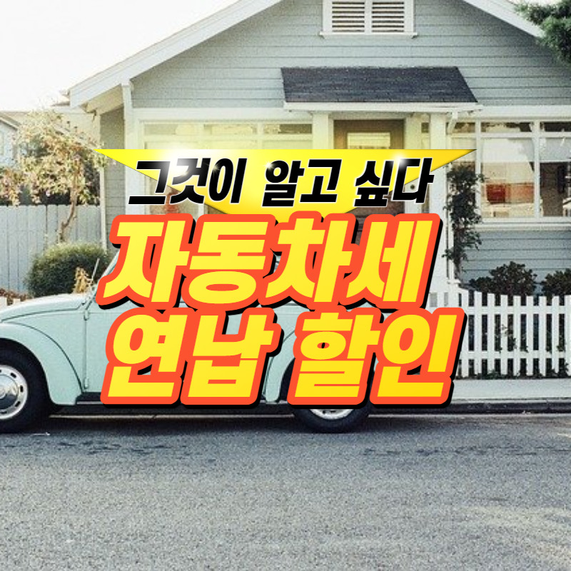자동차세 연납으로 세금 할인 받아보기