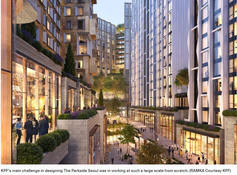 총사업비 11조 용산 유엔사 부지 '더 파크사이드 서울' 디자인 공개 KPF unveils plans for a new neighborhood in Seoul