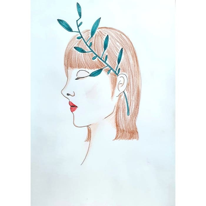 Spring 봄 일러스트레이션 펜화 색연필화 그리기