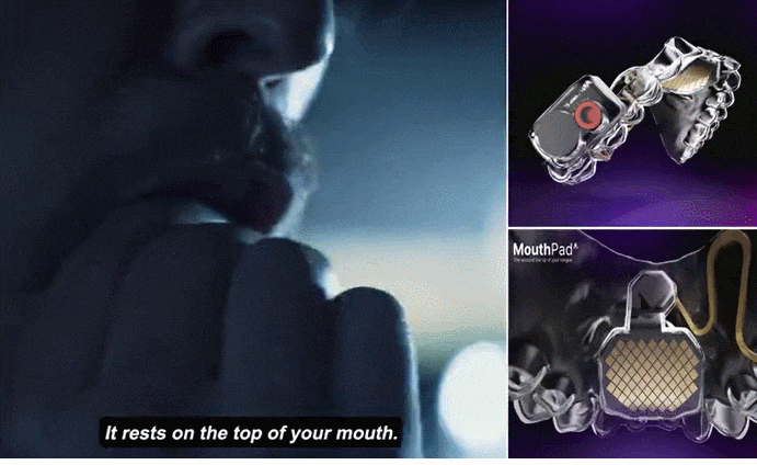 MOUTHPAD^: 손 안대고 혀로 휴대폰을 본다고? VIDEO: That's one way to go hands-free! Bizarre mouthpiece features a trackpad that lets you fully control..