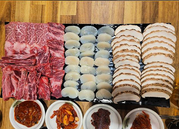 가족과 회사에 대접하기 좋은 장흥식 소고기 삼합, 깡 : 울산맛집