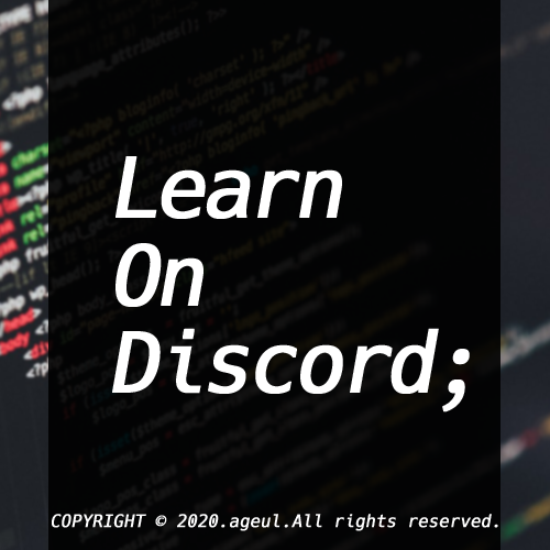 프로그래밍 기초 지식을 얻어보자! Learn On Discord 디스코드 서버
