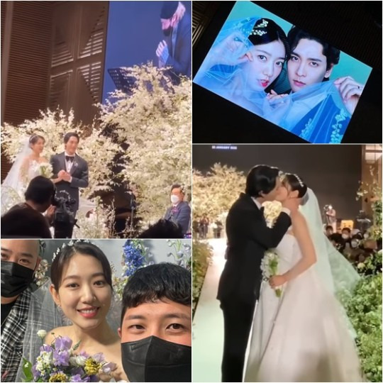 '결혼' 박신혜최태준, 이홍기와 이적 축가! 부케는 절친 손에 [사진]