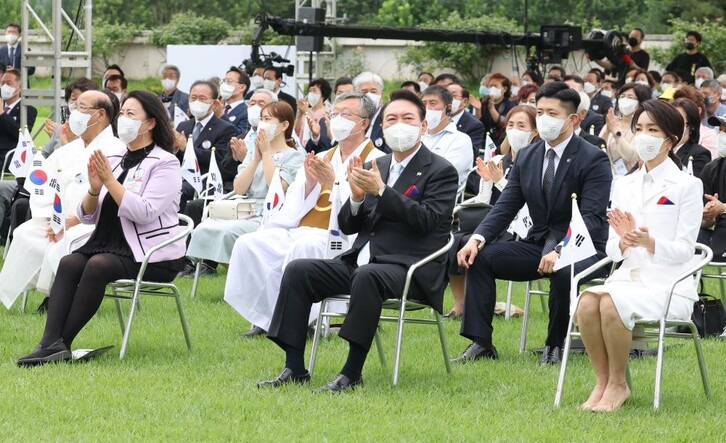 김량영, 김건희 여사 수행? (제77주년 광복절 경축식)