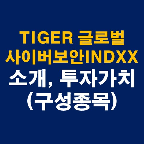 TIGER 글로벌사이버보안 INDXX 소개 및 투자가치 (구성종목)