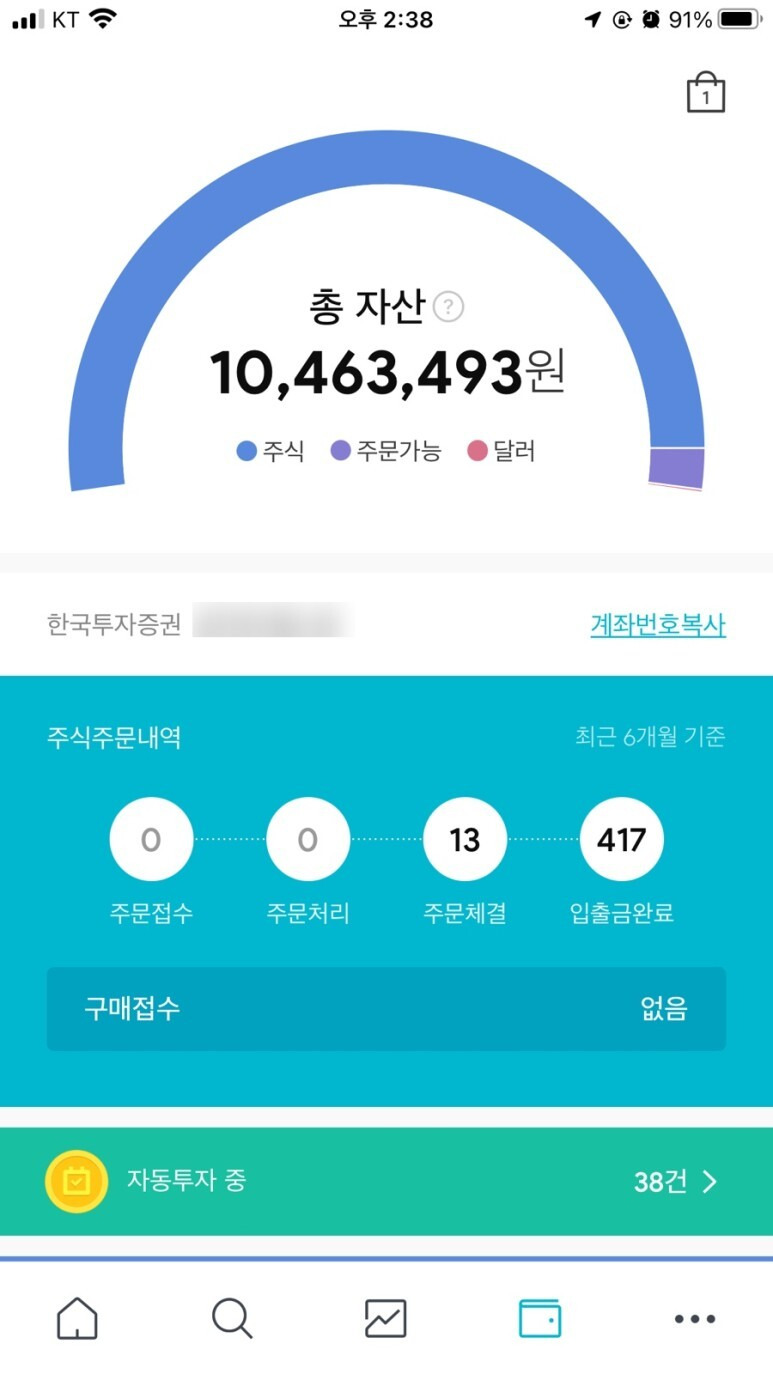 미니스탁 해외 주식 소수점 거래  투자 현황(2021.12.14)