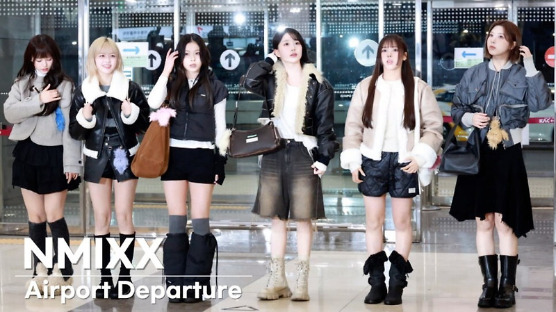엔믹스 설윤·규진, 인형 같은 뱅 스타일...'2023 뮤직뱅크' 참석차 출국