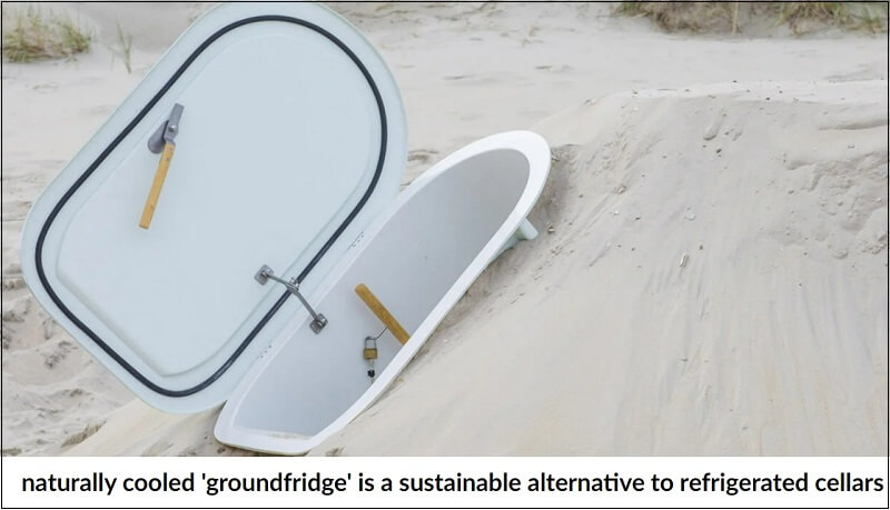 전기 필요 없는 야외용 냉장고ㅣ휴대용 물 발전소...빗물을 음용수로 바꿔준다 VIDEO:naturally cooled 'groundfridge' is a sustainable alternative to refrigerated...ㅣ portable water station made of recycled plastic harvests ra..
