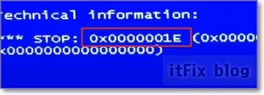 BSOD 오류 0x0000001E 해결 방법