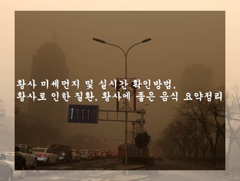 황사 미세먼지 및 실시간 확인방법, 황사로 인한 질환, 황사에 좋은 음식 요약정리
