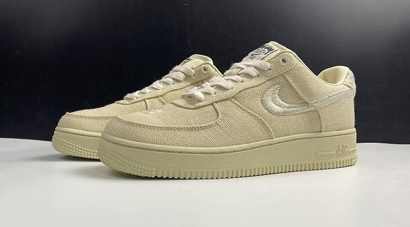 [STUSSY x NIKE] 스투시 X 나이키 에어포스1 로우 포실 스톤 FOSSIL STONE CZ9084-200
