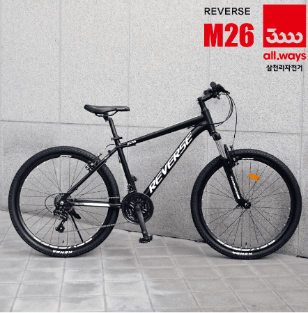 삼천리자전거 무료완전조립 삼천리 알루미늄 MTB 자전거 리버스 M26, 블랙