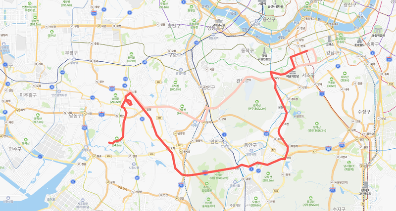 [직행좌석] 시흥 3200번버스 노선 시간표 : 시흥, 신현역, 강남역, 역삼역