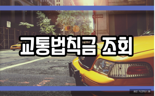 교통범칙금 조회 과태료 차이점 통지 서비스 신청