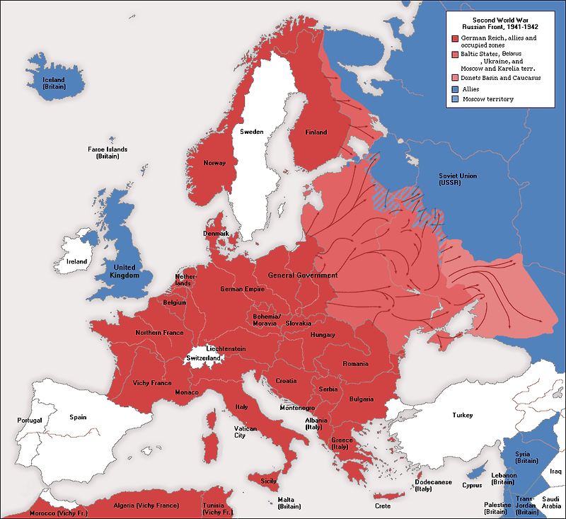 1941년 독일의 지도