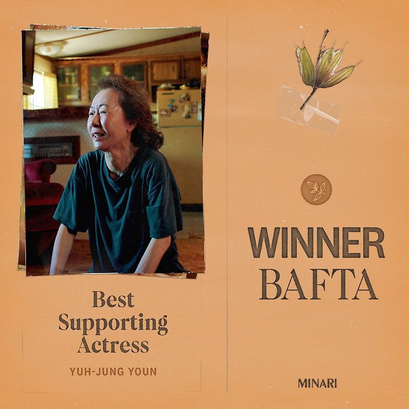 윤여정, 영국 아카데미 시상식(BAFTA)에서 한국 배우 최초로 수상