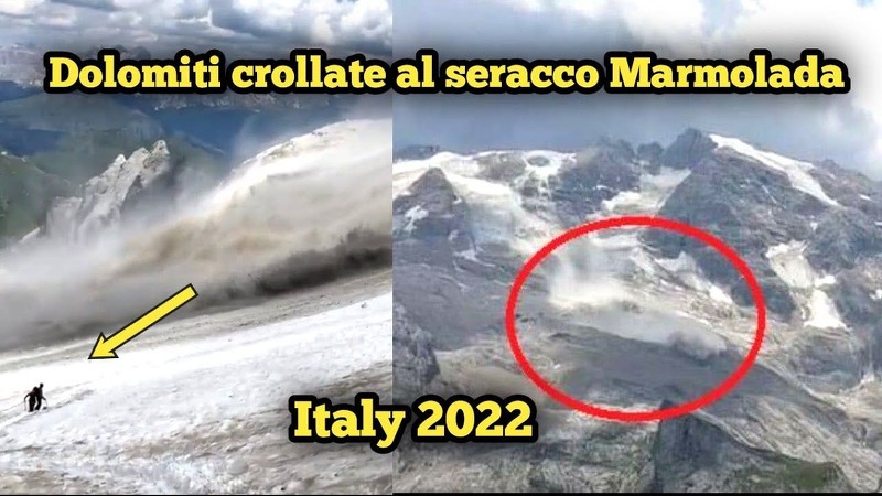 돌로미티 최고봉에도 폭염이...빙하 붕괴로 7명 사망 수십명 부상 VIDEO: Glacier collapses in Italy’s Dolomites, killing at least 6