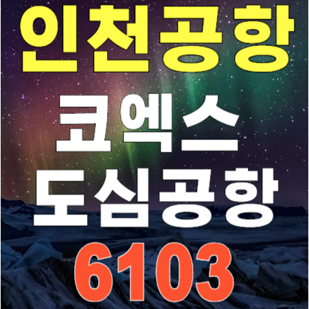 6103 삼성동 코엑스 도심공항 ↔ 인천공항 리무진 버스 시간표