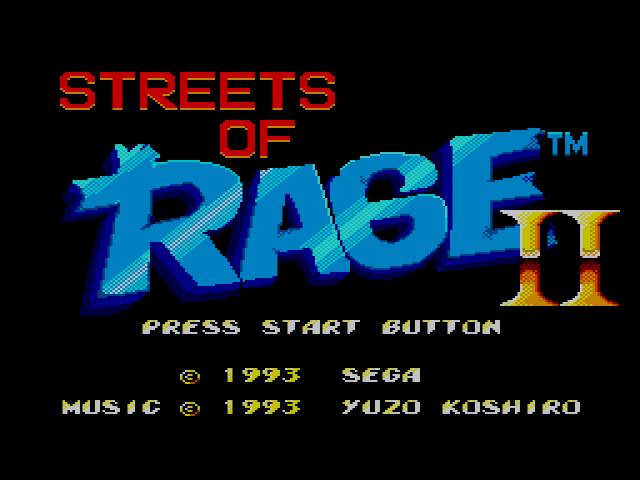 스트리트 오브 레이지 2 Streets of Rage II Europe (세가 마스터 시스템 - SMS)