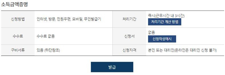 소득금액증명원 인터넷발급 방법(정부 24시에서 무료)