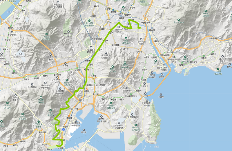 [시내]부산 86번 버스 노선 정보 : 연산동, 시청, 부전시장 서면역, 국제시장
