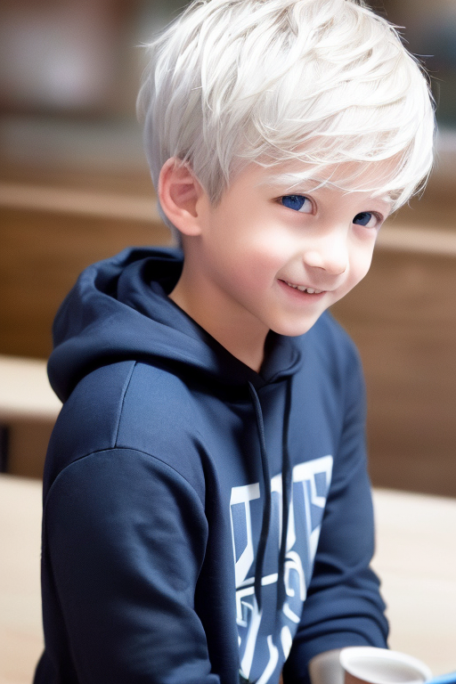 [Boy-088] Free Images of White hair & Blue eyes teen boy & teenage man