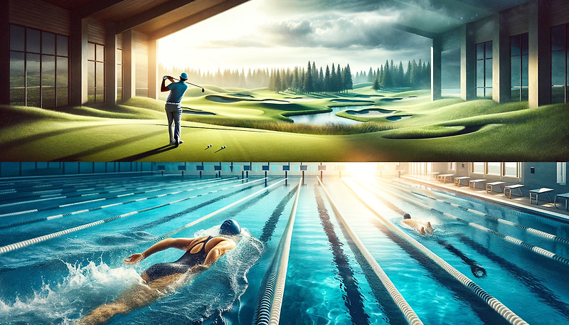 골프 vs 수영: 옥외 스포츠 대결