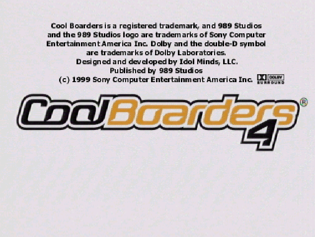 989 Studios - 쿨 보더스 4 북미판 Cool Boarders 4 USA (플레이 스테이션 - PS - iso 다운로드)