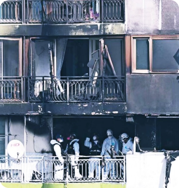 군포 아파트 인테리어 공사 화재로 날벼락...2명 사망
