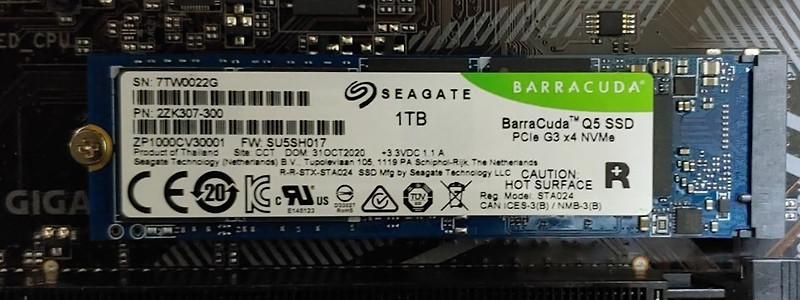 씨게이트 바라쿠다 Q5 M.2 NVME SSD 사용 리뷰 후기