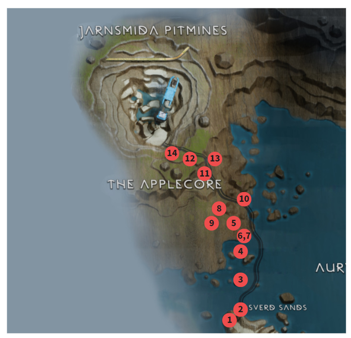 갓 오브 워 라그나로크 / 사과심지 공략 및 지도 100%