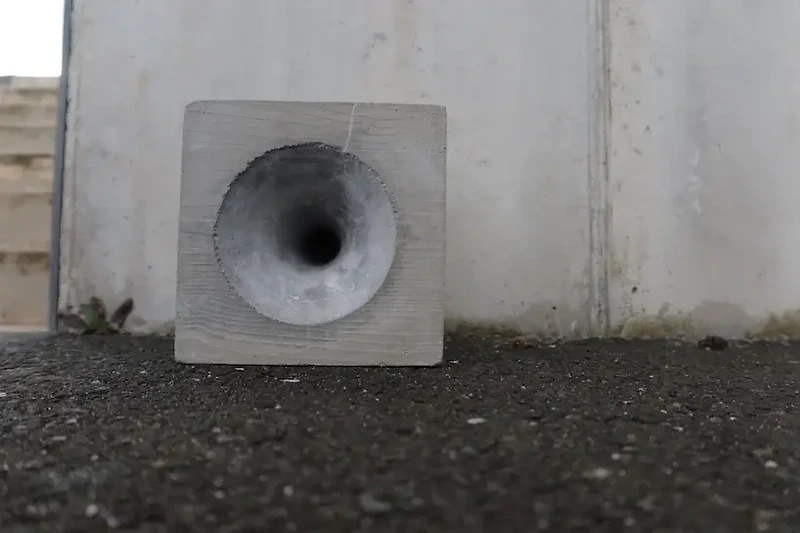 콘크리트 블록으로 만들어진 밸브 없는 트럼펫 VIDEO: this fully functional valveless trumpet is made entirely of a single concrete block
