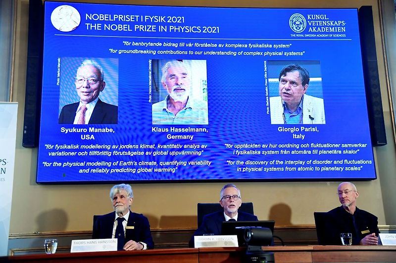 [Nobel prize 2021] 마나베 슈쿠로, 클라우스 하셀만,  조르조 파리시 수상 VIDEO: Announcement of the 2021 Nobel Prize in Physics