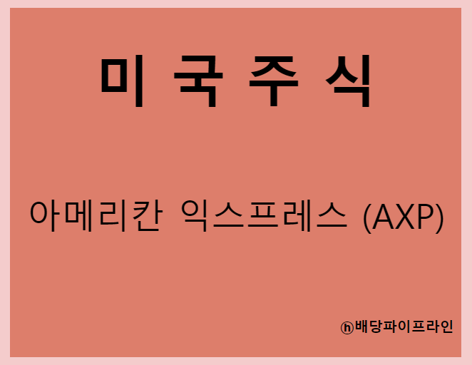 아메리칸 익스프레스 (AXP) 주가, 실적, 배당금 전망, 기업분석, 매출, 이익, 1억 투자시 배당금