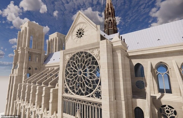 파리 노트르담 대성당 다시 아름다운 모습으로 태어나다  Beautiful images virtually revive Paris’s Notre-Dame Cathedral two years...