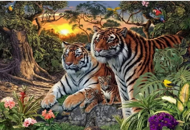 16마리의 호랑이를 찾아라!  How Many Tigers Are Hidden Within This Picture?