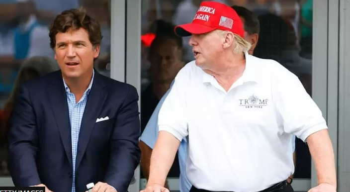 공화당 경선 토론 빠지고 '터커 칼슨'인터뷰에 참석한 트럼프...X 2억 뷰 기록 VIDEO: Trump, Tucker Carlson and a shared hostility to Fox News